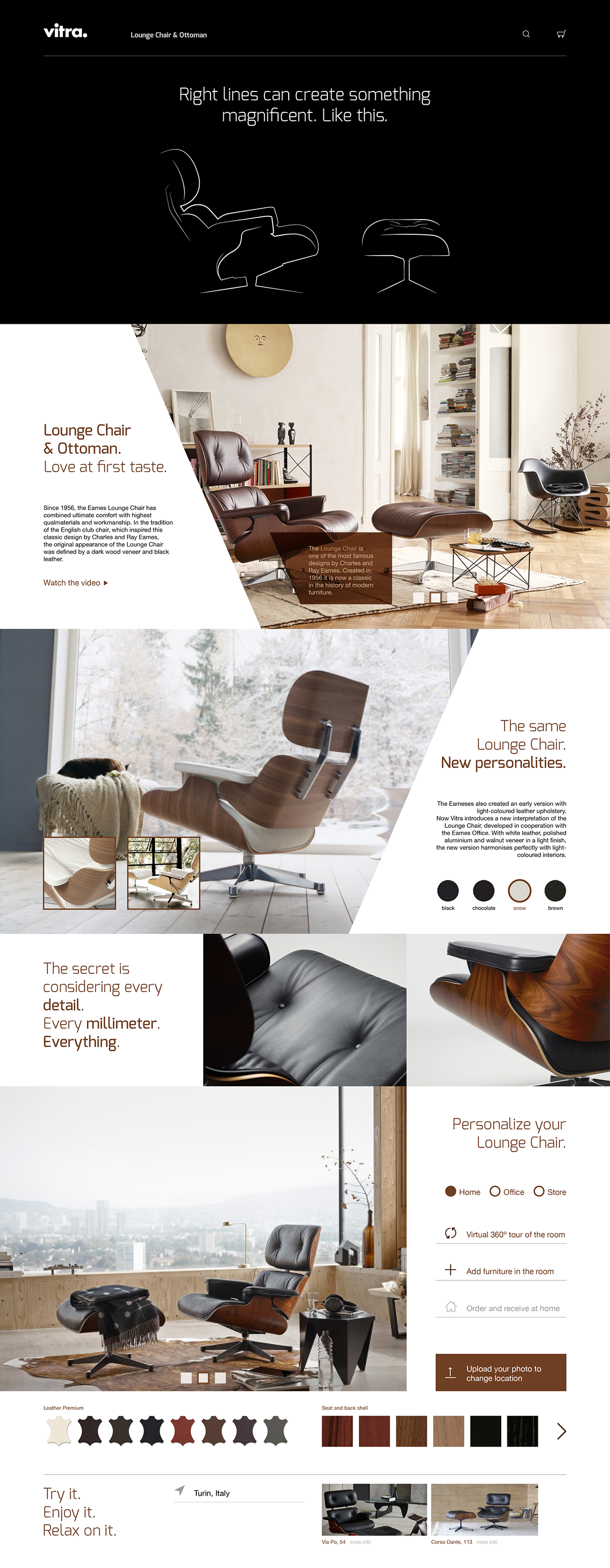 Vitra Lounge Chair concept brochure RESTYLING brochure design Web Design Inspiration interior furniture Graphic Ideas Charles Eames