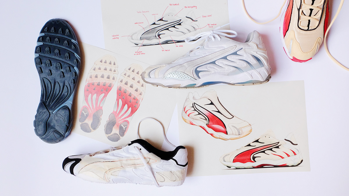 Fashion  footwear design puma inhale biological anatomy Design Project sketch running shoe sneaker