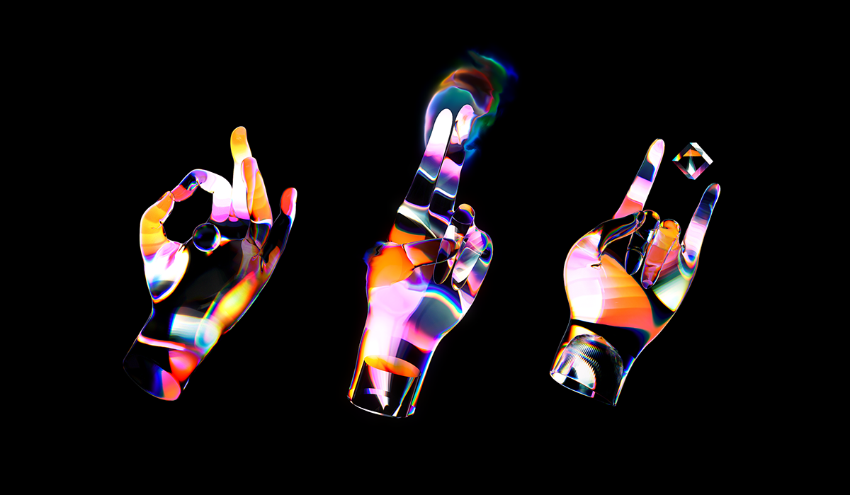 3dart Abstract Art Aura c4d colorfull glass glow Magic   neon reflection