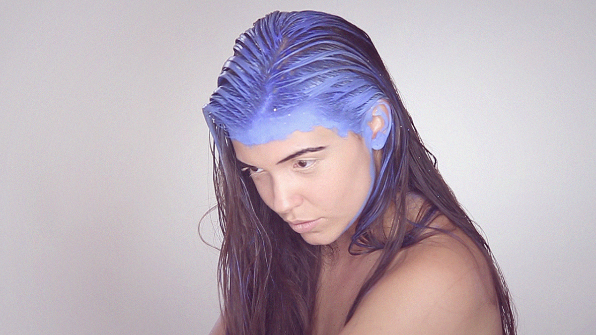 hair makeup creative concept beauty model female Glitter paint Editor director video lighting