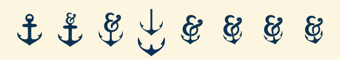 wedding brand nautical anchor navy orange Milwaukee