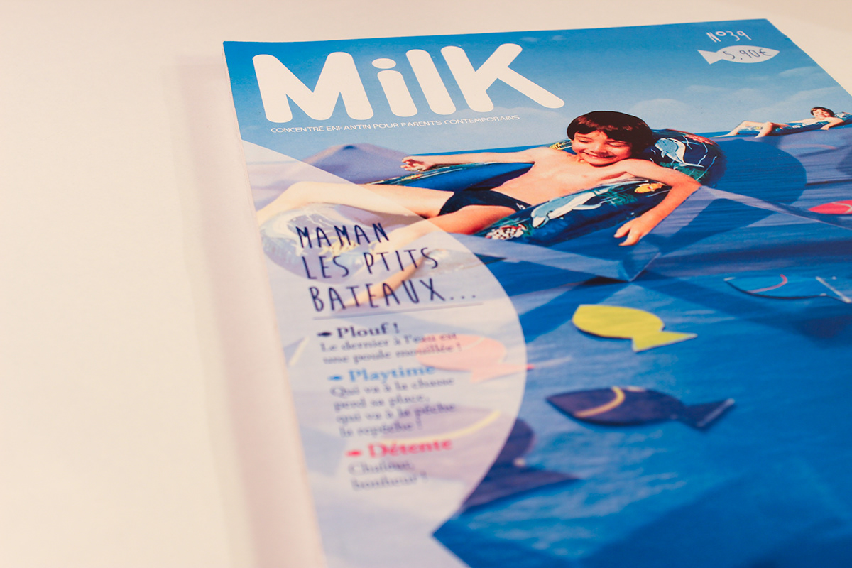 milk magazine children summer holidays Plouf collage papertoys