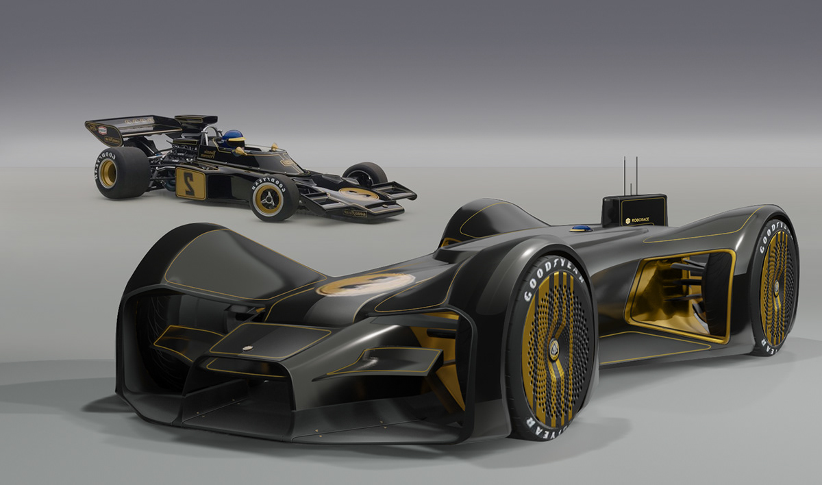 blender car design f1 Lotus roborace Transportation Design