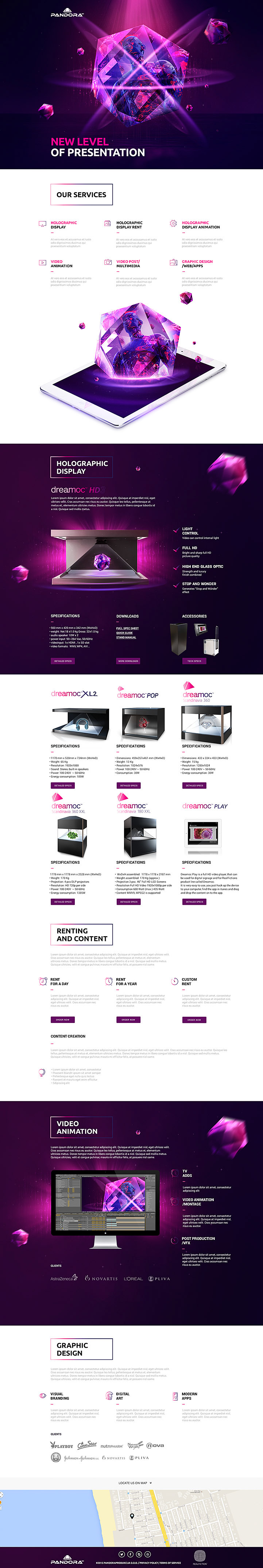 pandora purple futuristic holographic Display hologram stamp foil holo