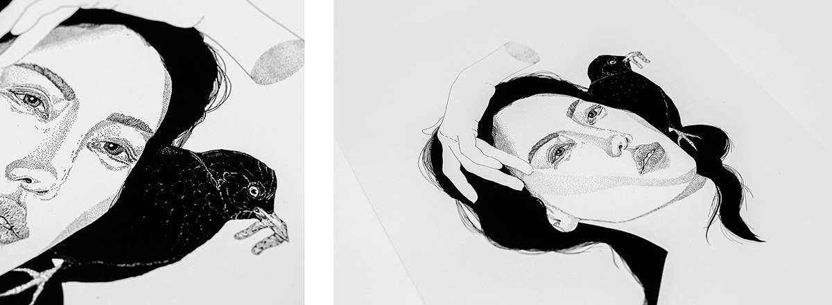 DIGITALDRAWING Drawing  ILLUSTRATION  print face portrait variousillustrations