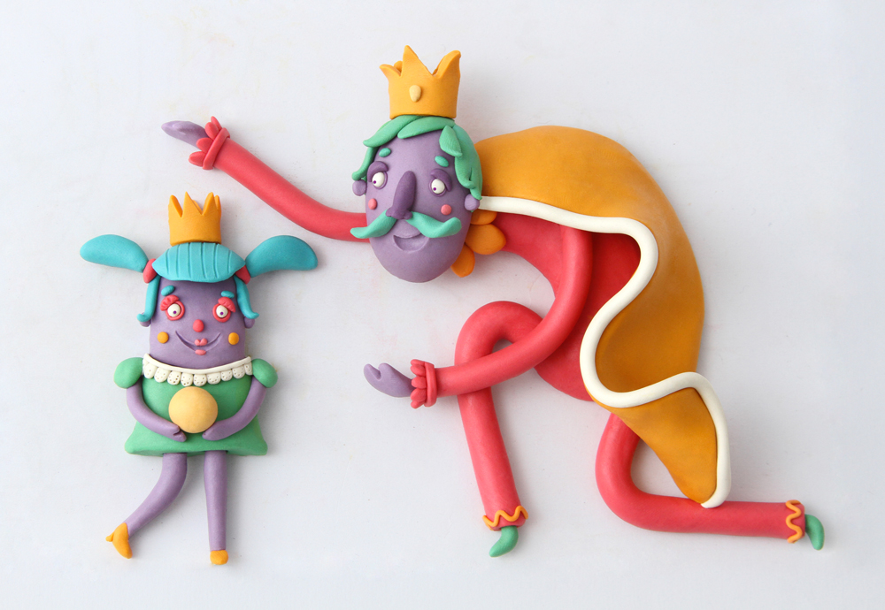 clay characters Sculpt editorial ilustration