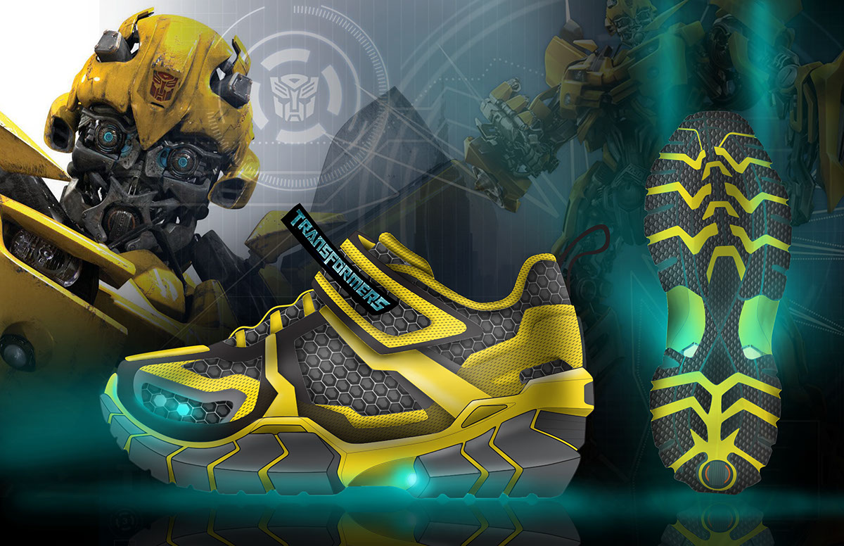 children footwear design concept Transformers Themed