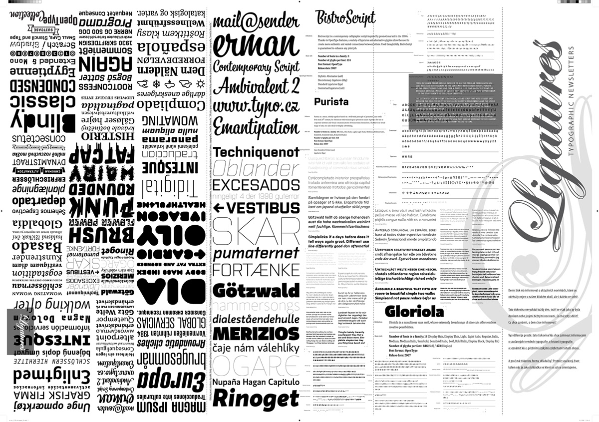 typographic newspaper