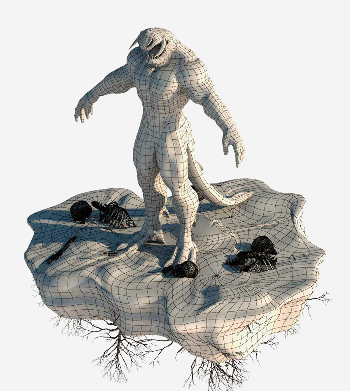 criatura 3D modelado personaje 3D criatura