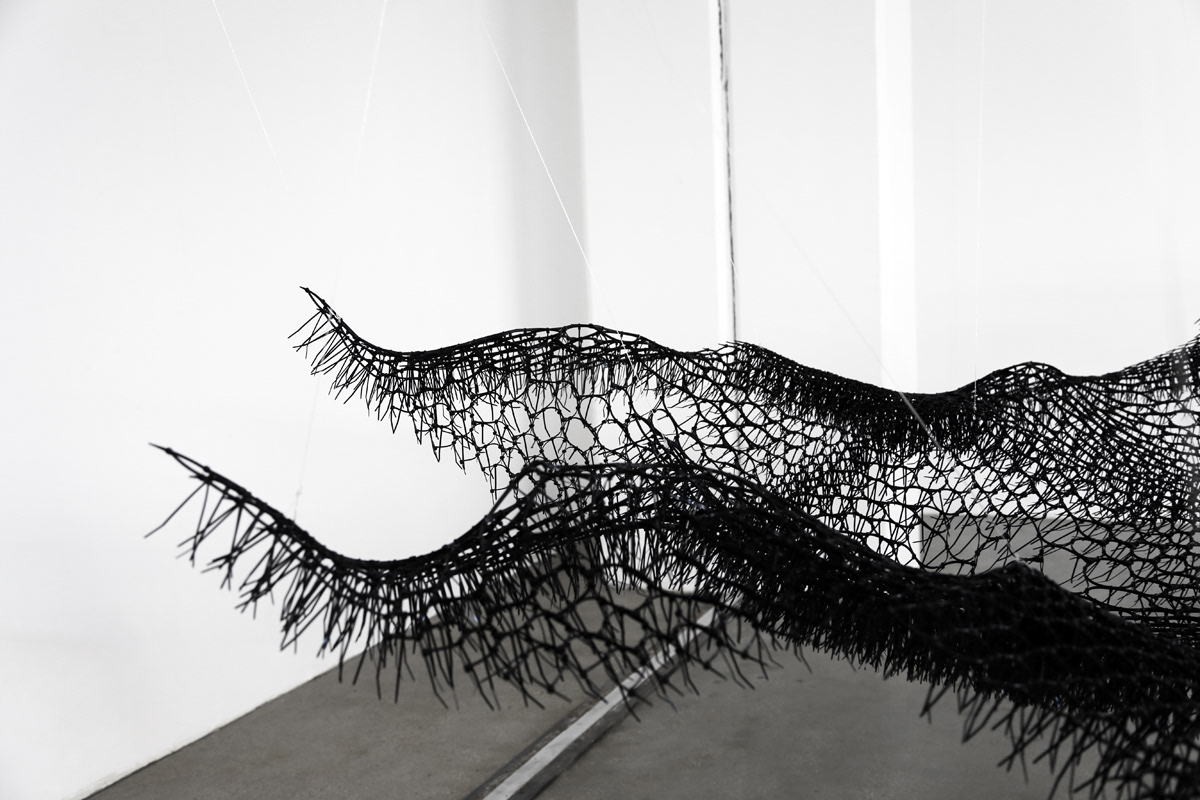 contemporary art visual art fiber art art Installation Art cable ties soft sculpture organic form biomorphic parametric