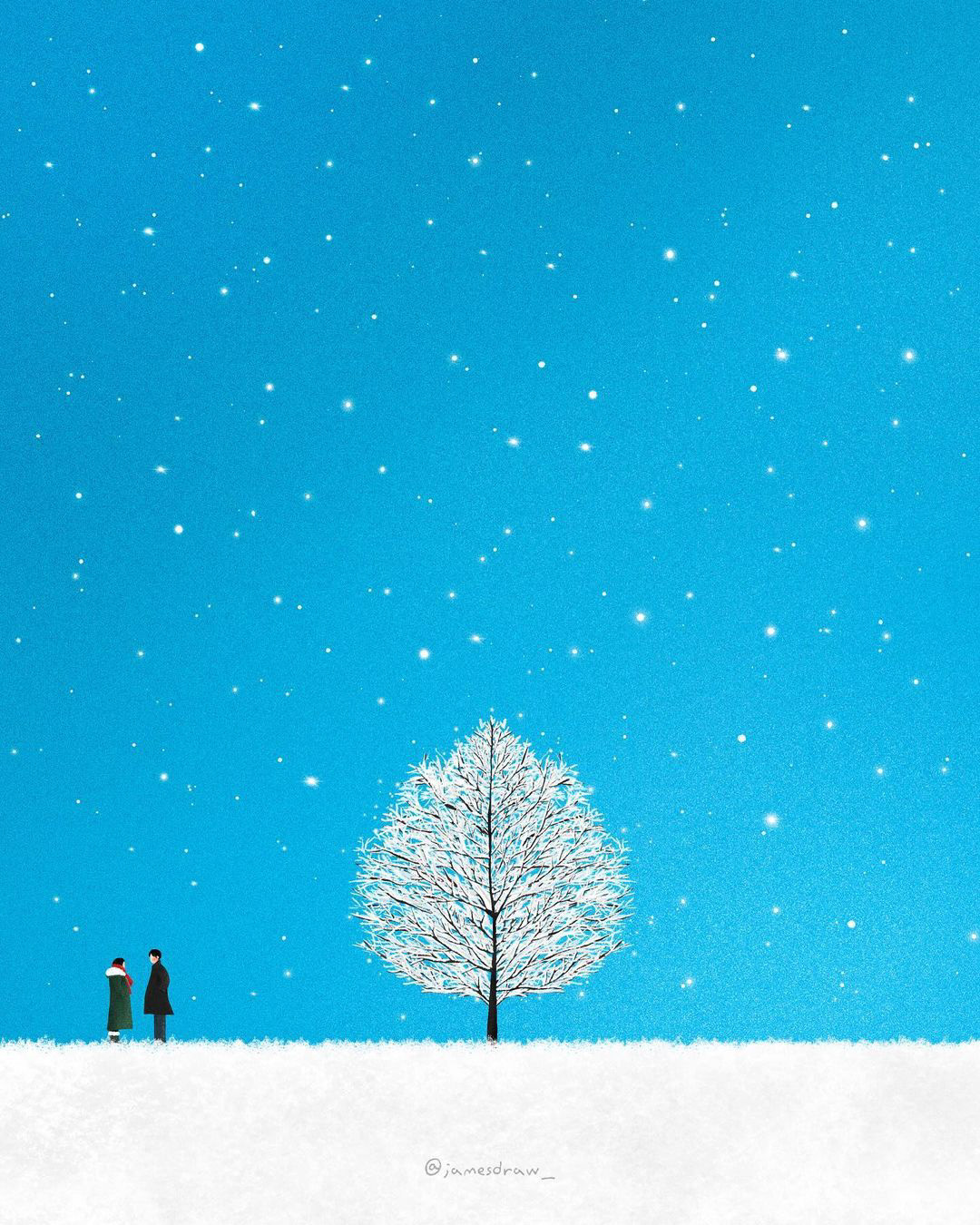 snow Landscape artwork 일러스트 일러스트레이션 삽화 책표지 앨범아트 ILLUSTRATION  Illustrator
