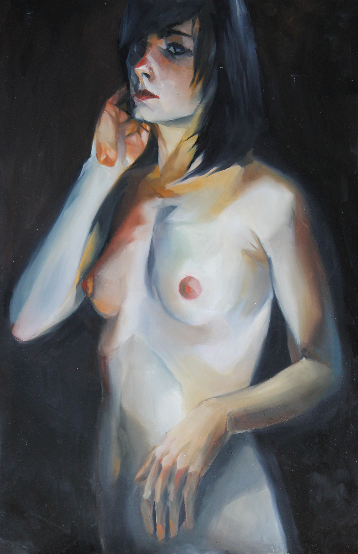 paint oil paint kaiju portrait dallas buyers club nude grapefruit Garlic still life