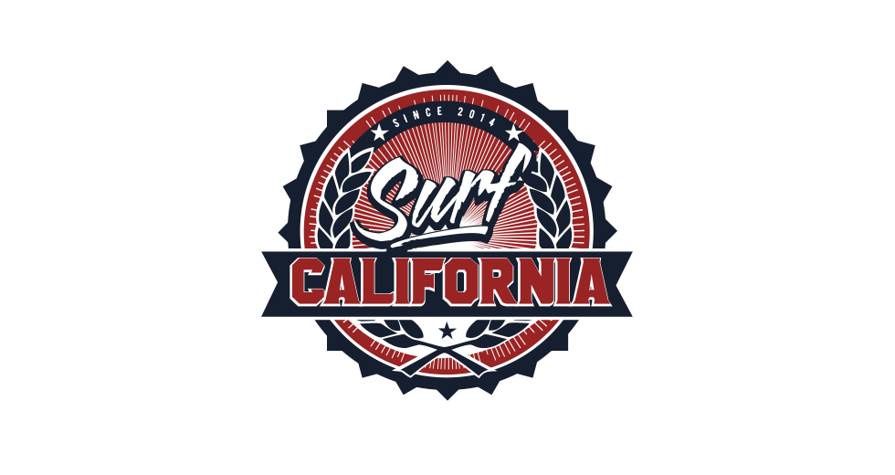 Surf apparel tee graphics California emblem