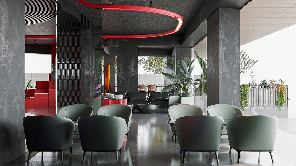 interior design  cafe Coffee architecture