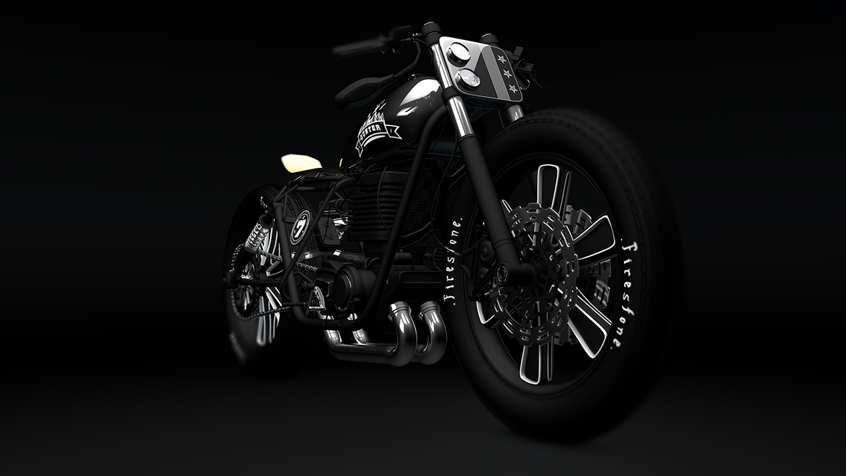 gumper moto Bike Retro Custom black