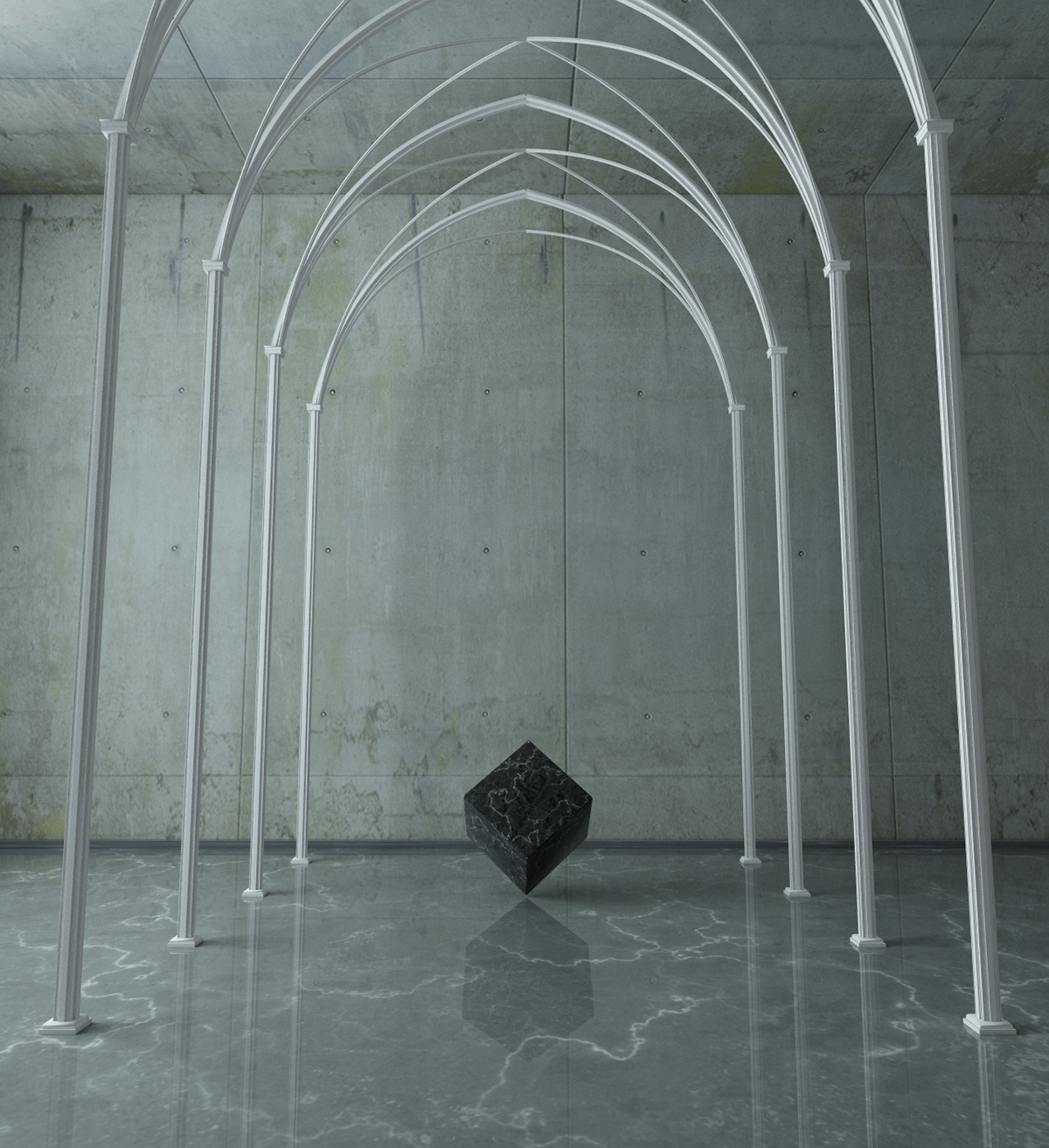 Interior portrait Form geometry emre onol cacophony 3D