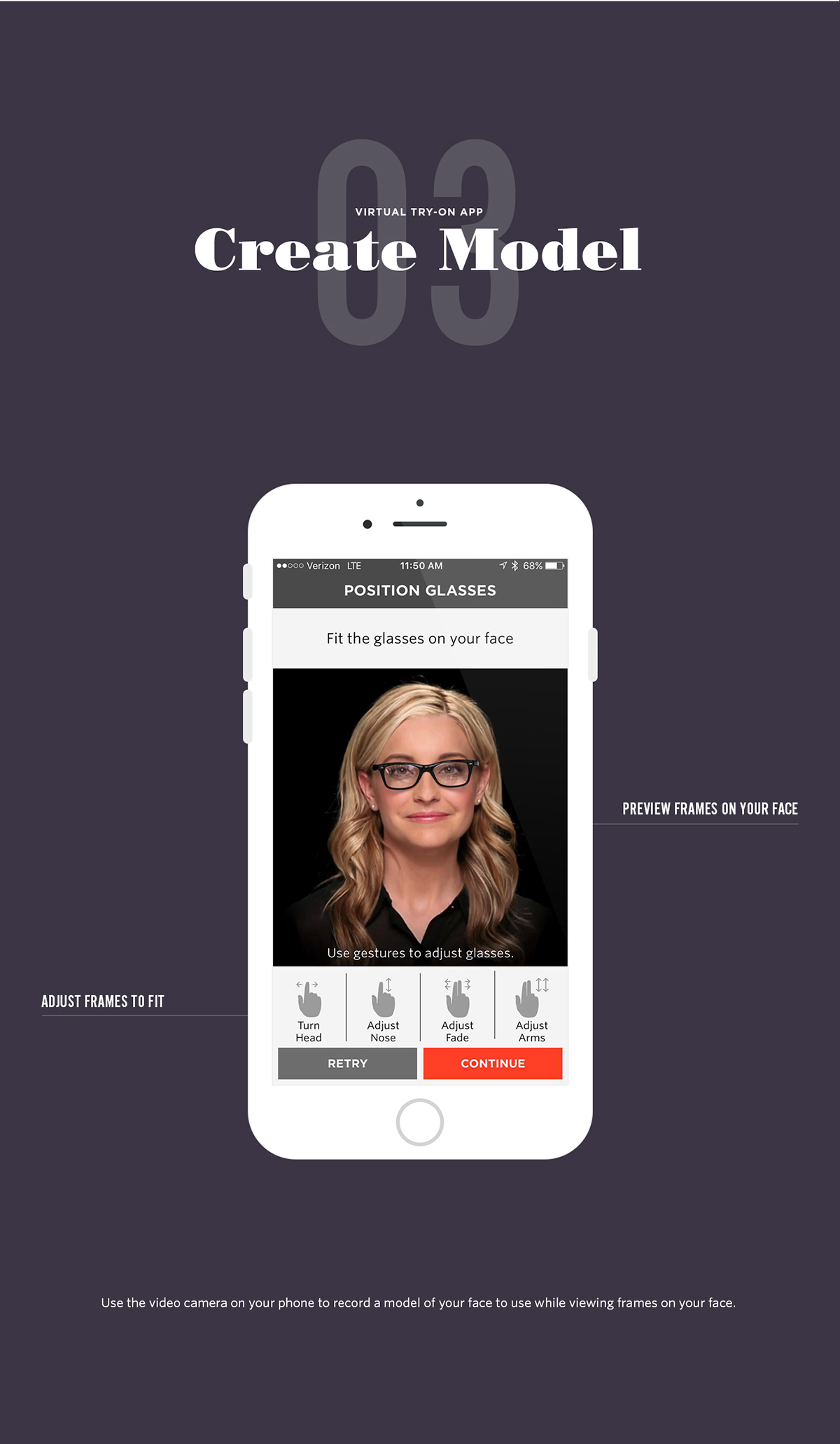 ios app virtual try-on glasses iphone iPad
