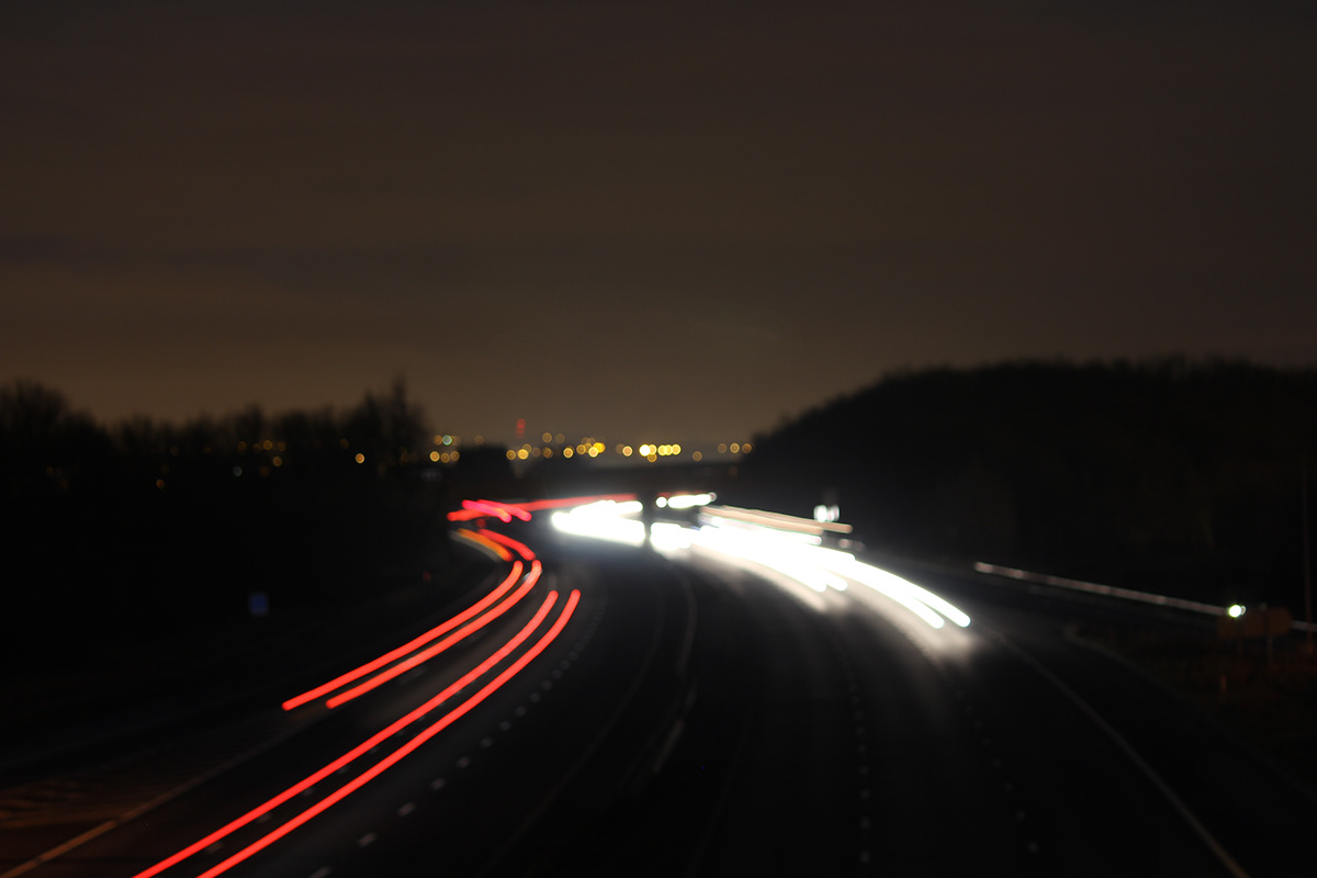 M1 Motorway motorway night Photography  Motorway at night m1 at night M1