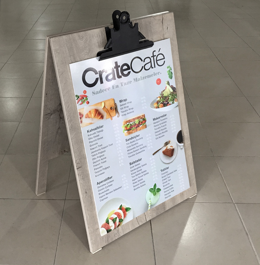 Adobe Portfolio menu design cafe crate & barrel