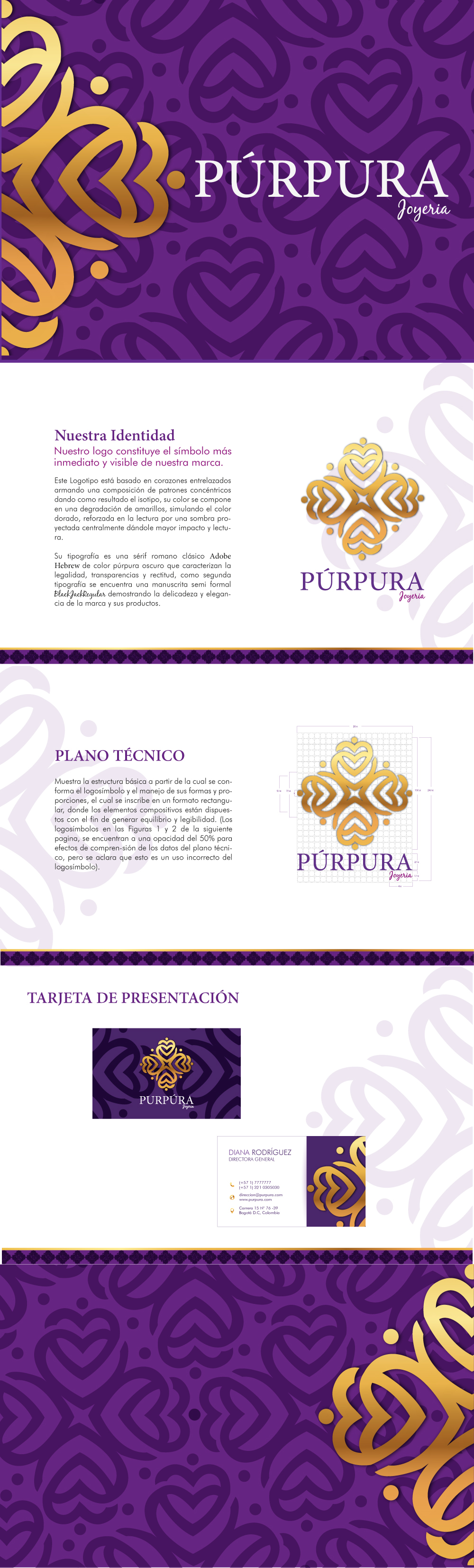 diseño marca joyeria papelería institucional Manual Identidad Corporativa