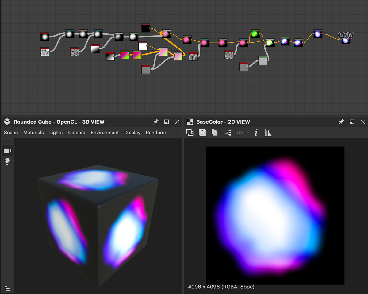 CGI cinema 4d gradient motion octane Prismatic redshift Render texture