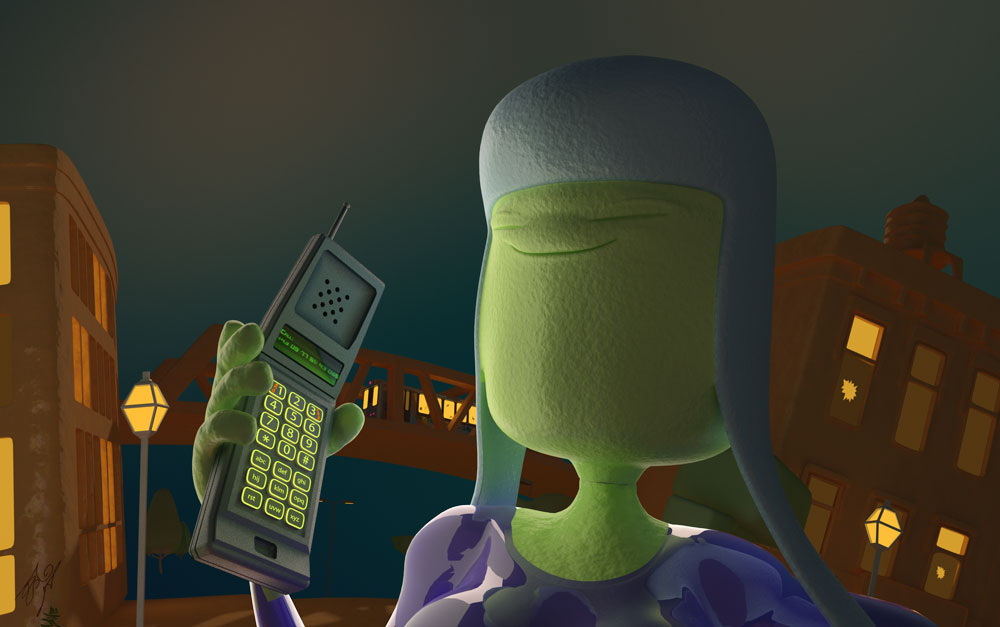 vintage cell phone cool 3d characters 3d subway 3d graffiti 3d street toon buildings