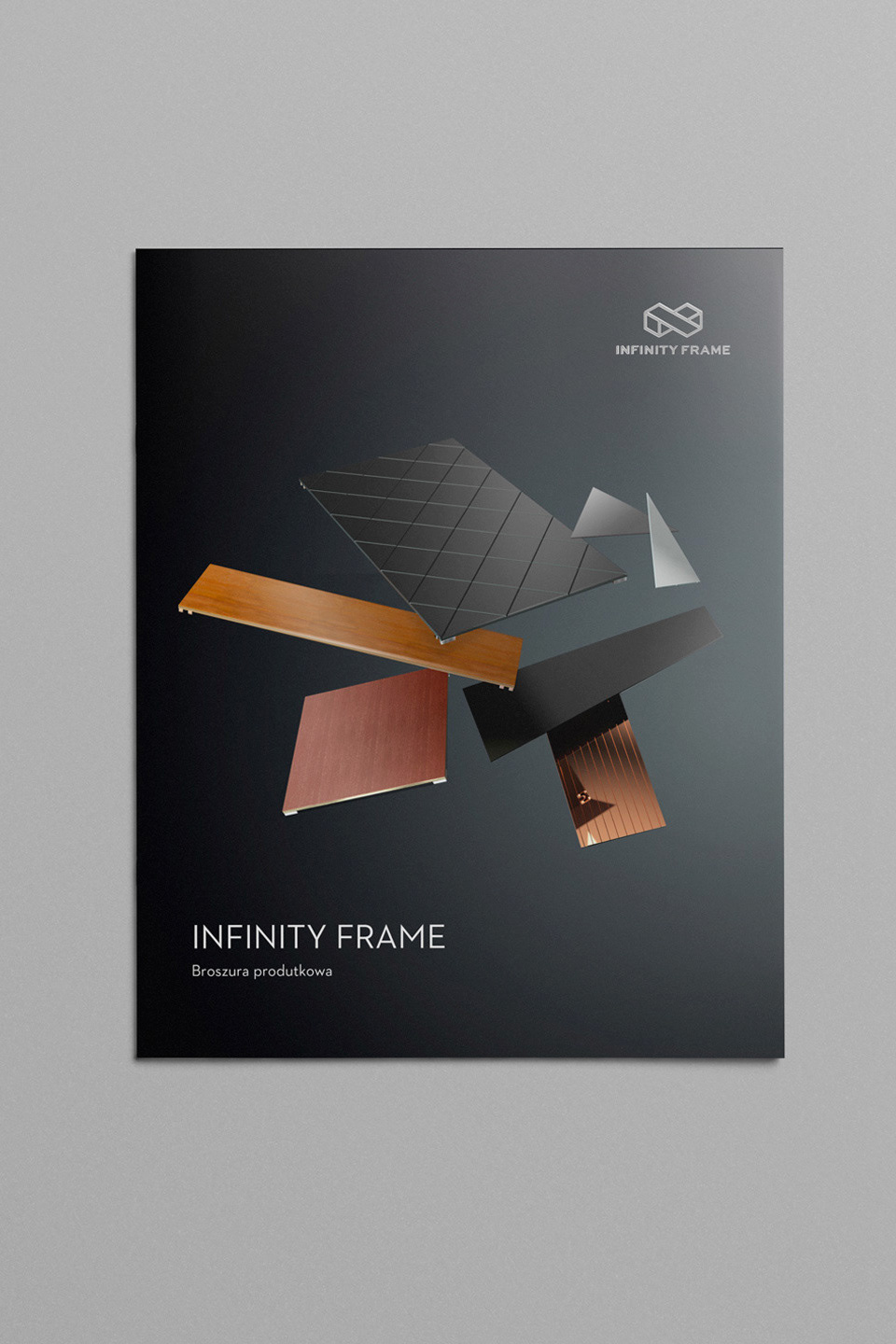 corporate identity infinity frame brochure system modular