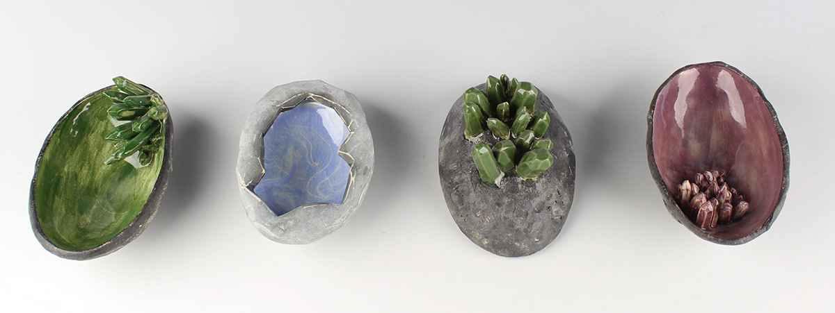 crystals Geodes ceramics 