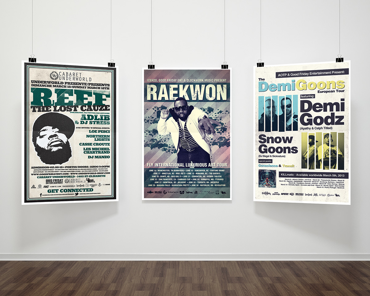 posters graphic design  Entertainment Industry