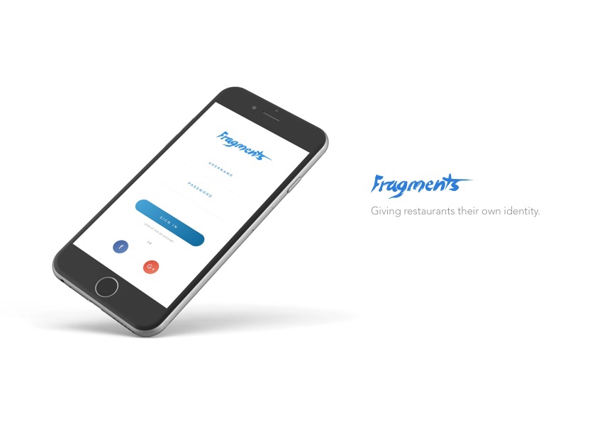 Hospitality food app user interface user experience fragments ILLUSTRATION 