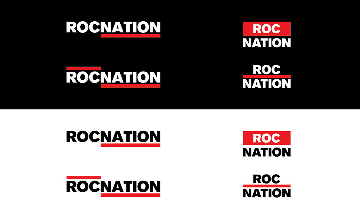 Adobe Portfolio RocNation music industry logo Logo Design sound redesign