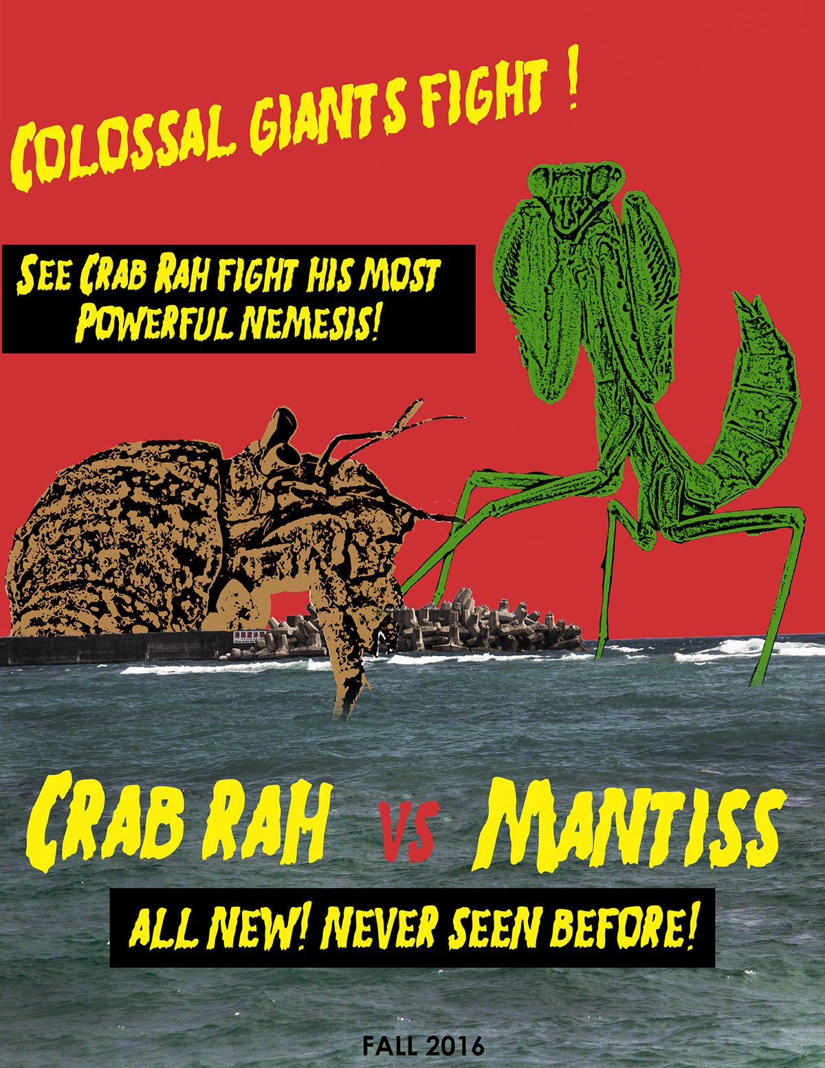 hermit crab mantis Sci Fi movie poster