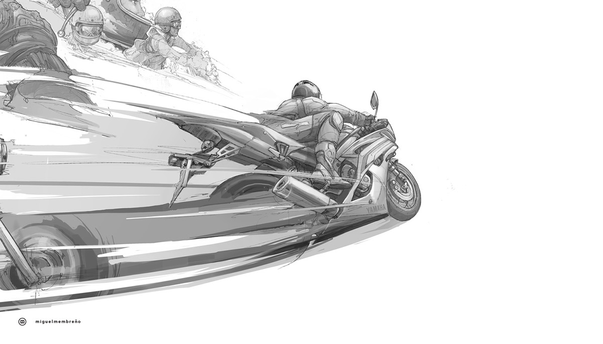 yamaha motocycle speed riders Drawing  ILLUSTRATION  racercafe japan