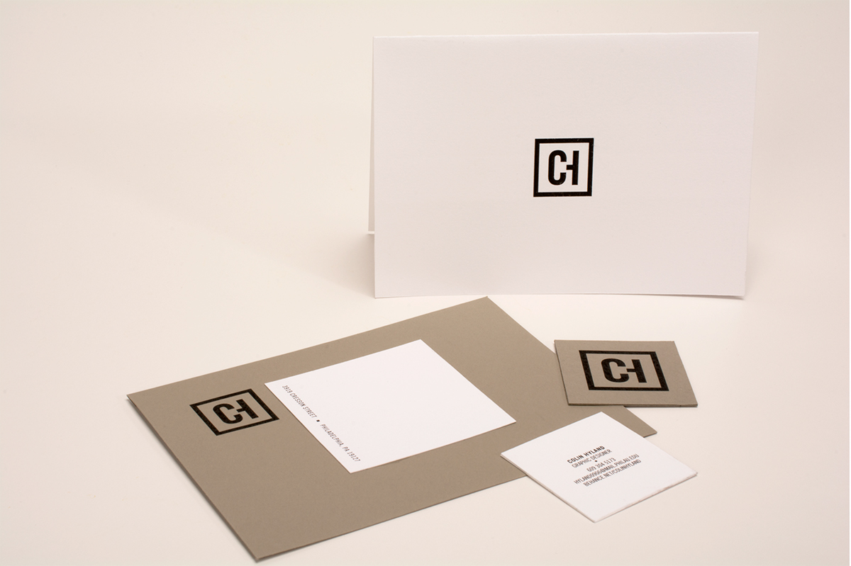 identity self stationary print system type business card envelope