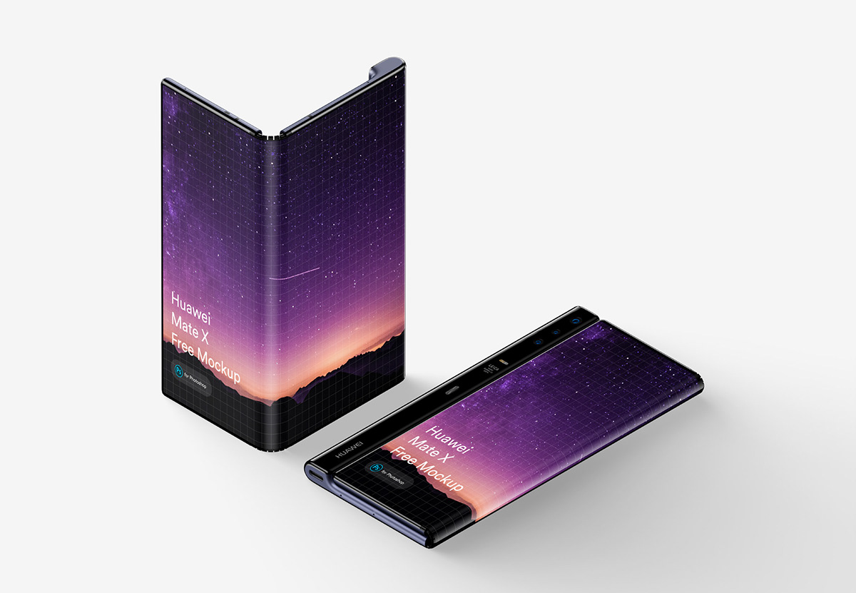 Samsung Fold Mockup mock-up galaxy fold mate x Foldable phone OSD psd
