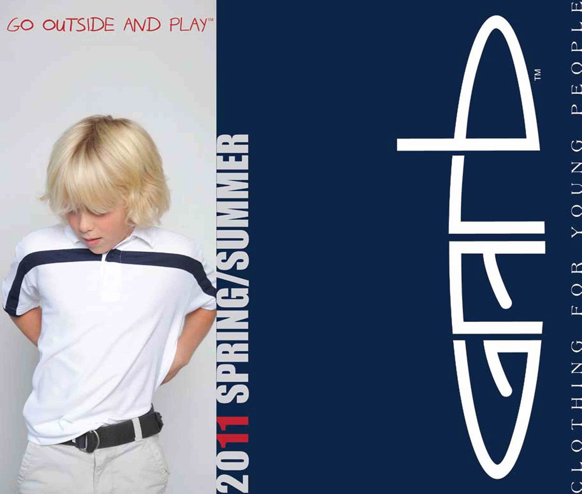 garb Kids Golf Appareal page layout photo editing Illustrator InDesign Melissa D. Zier