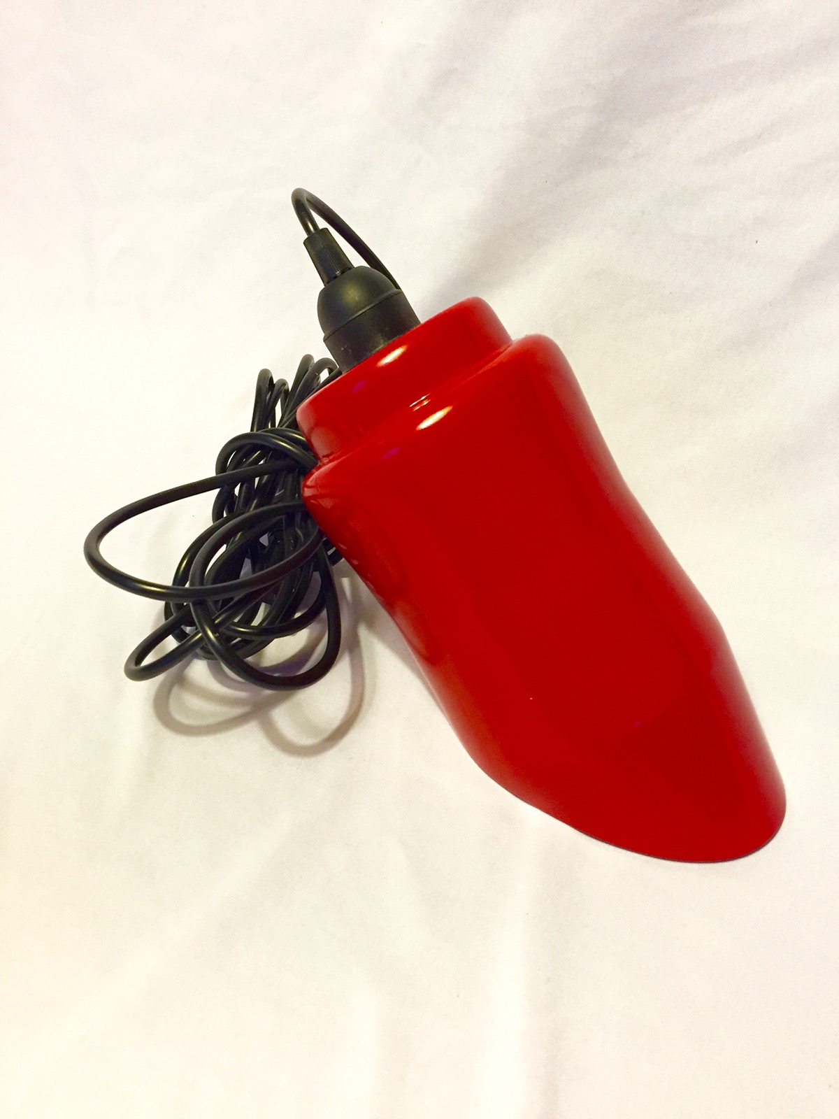 Lamp sanguine red vacuform polystyrene