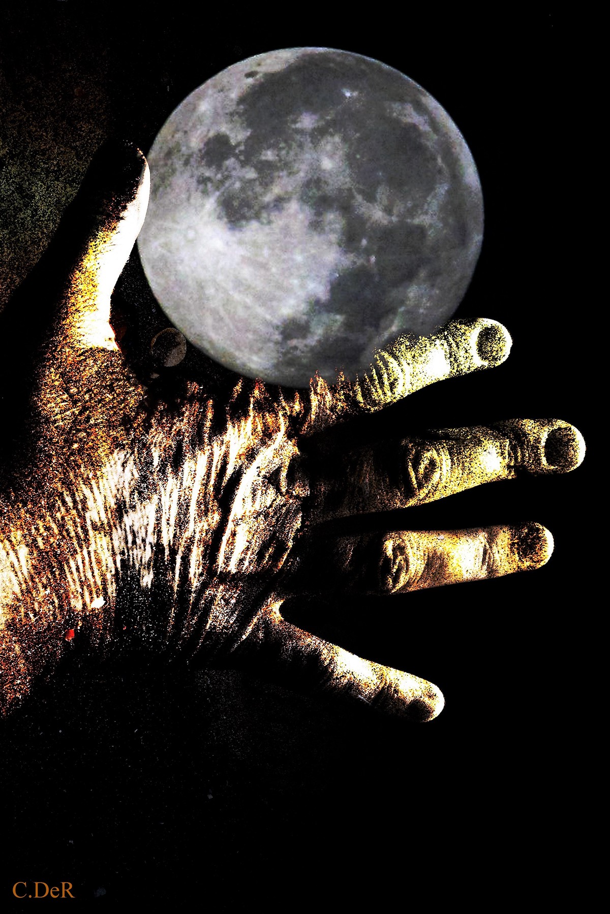 astronomy moon hand layered_photography adobe_photoshop digital_photography abstract dream