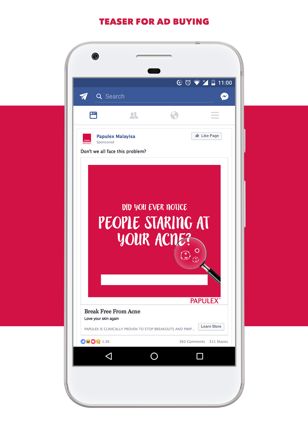 social media digital marketing papulex acne facebook post online design campaign