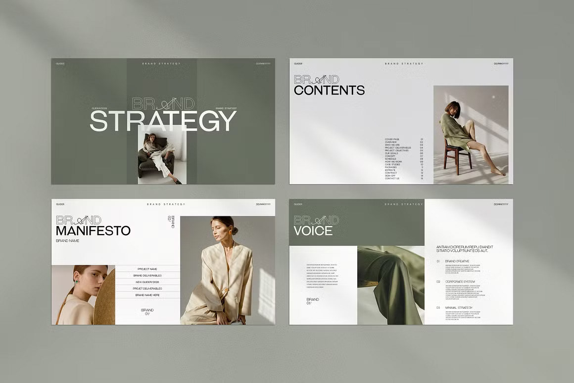 brand strategy Strategy Presentation Brand Presentation portfolio pitch deck brand proposal corporate branding  strategy guide  strategy template