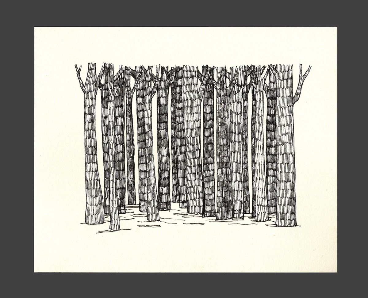 drawings pen pencil Line Work Nature Landscape forest sea mountains