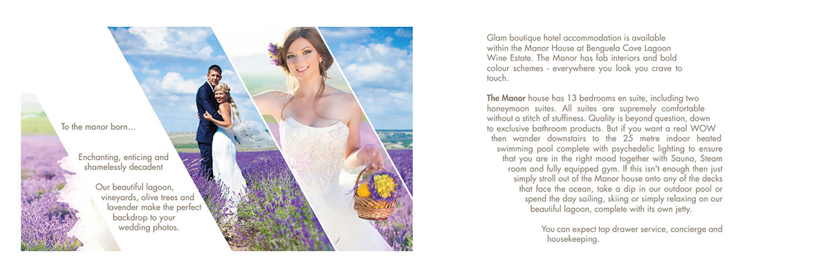 bride wedding Event design Brouchure Booklet graphic Layout flyer font groom celebration wine estate best