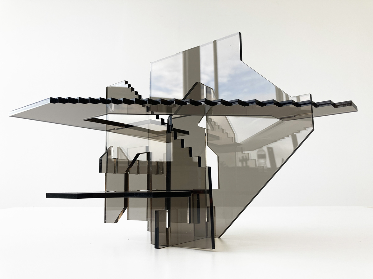 acrylic architecture minimal modern PLEXIGLAS sculpture stairs stairway