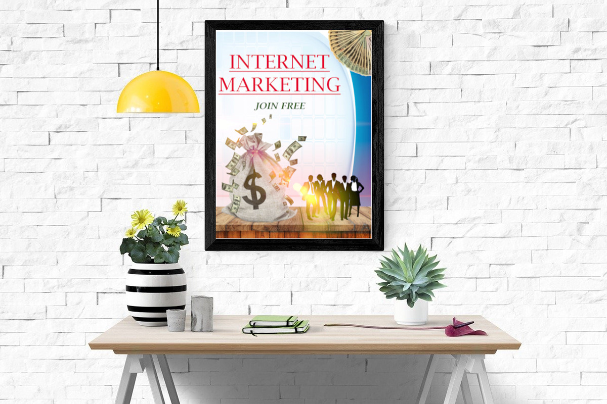 Advertising poster about internet marketing