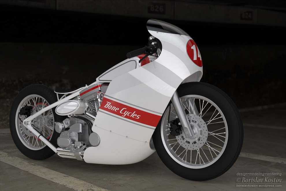 Custom cruiser chopper Bike moto motorcycle cad design harley