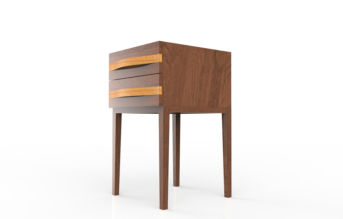 side table drawers bent lamination hardwood furniture
