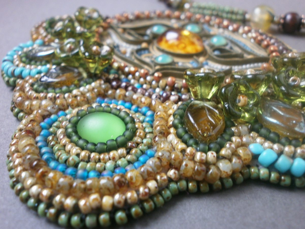 polymer clay jewelry craft handmade sculpture beads beadwork pendant wood Ethno