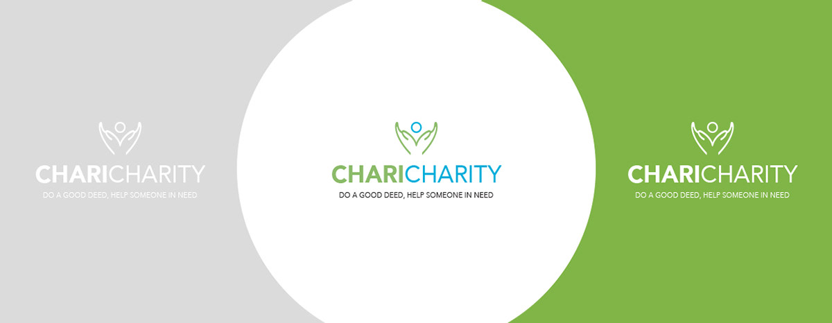 brand charity coin design hand hands help logo