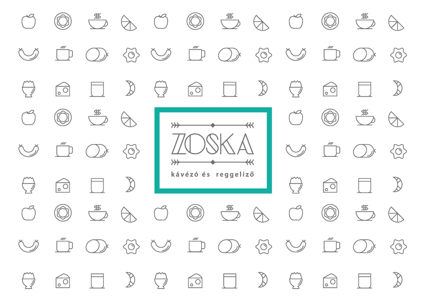 Coffe Branding coffee logo coffee stationery breakfast bar Zoska Coffee