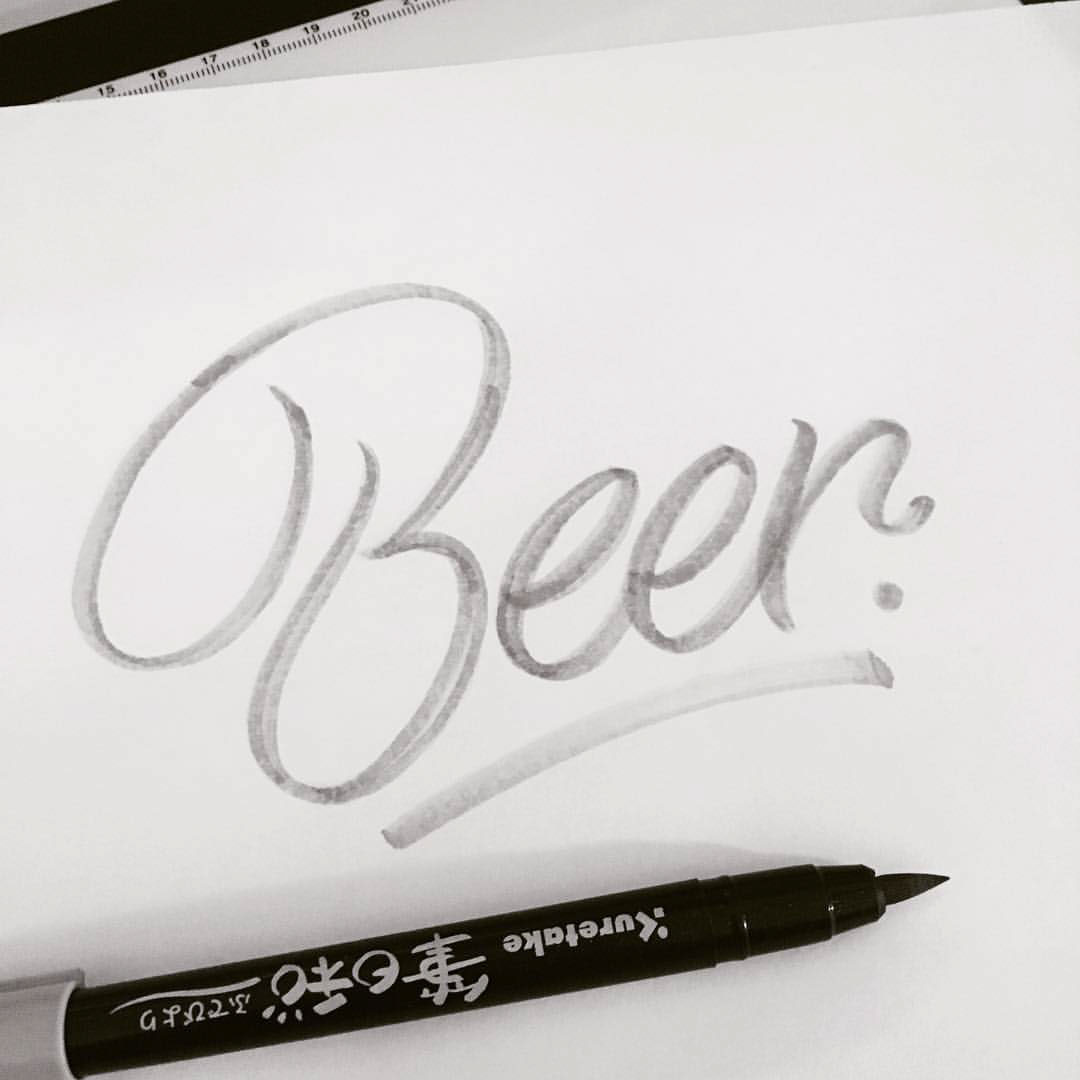 betype type typograpy served typeinspiration lettering Handlettering handdrawntype krink tombow kuretake pencil
